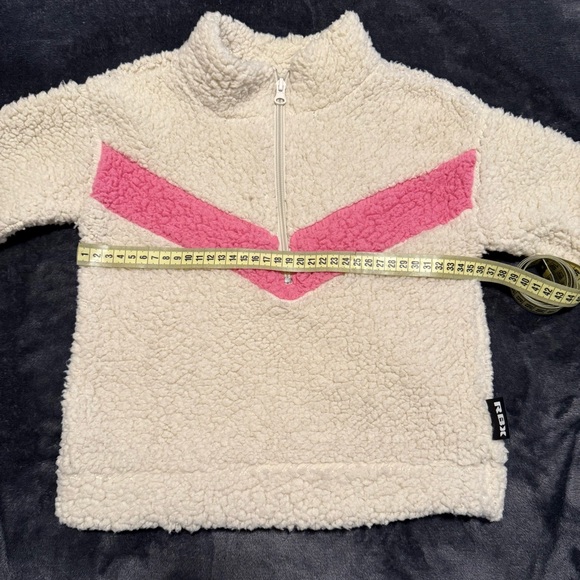 RBX Cream and Pink Kids Fleece Hoodie - Picture 7 of 11